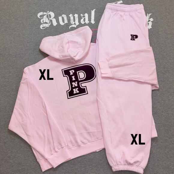 PINK Victoria's Secret Tops - Victoria’s Secret PINK Light Pink Valentine’s Day Matching 2 Piece Outfit - XL